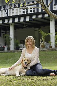 Mind Body Soul - teen girl with dog