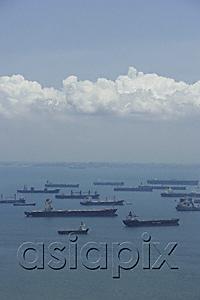AsiaPix - Ships in Singapore port in the morning