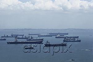 AsiaPix - Ships in Singapore port in the morning