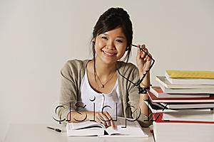 AsiaPix - Young woman studying
