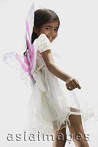 Asia Images Group - Little girl wearing wings