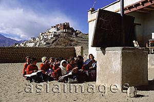 Asia Images Group - India, Ladakh, School children having lessons.