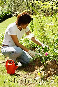 Asia Images Group - Woman gardening