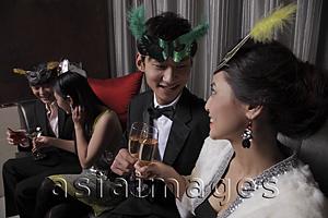 Asia Images Group - Couples celebrating at a party together